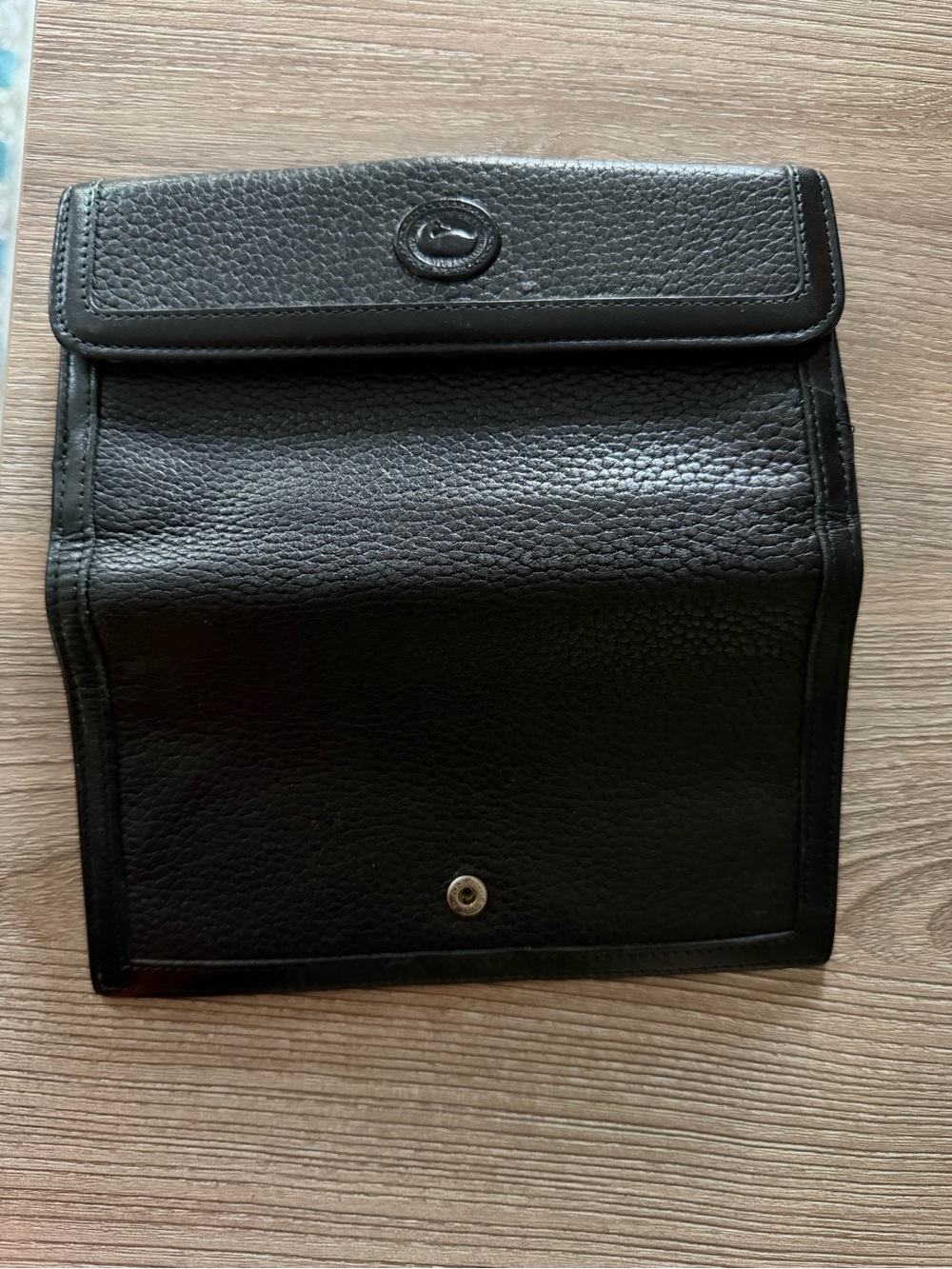Dooney & Bourke Black Pebble Leather Wallet,black